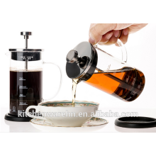 New styles french press coffee maker,French press coffee plunger,glass coffee pot with silicone base.